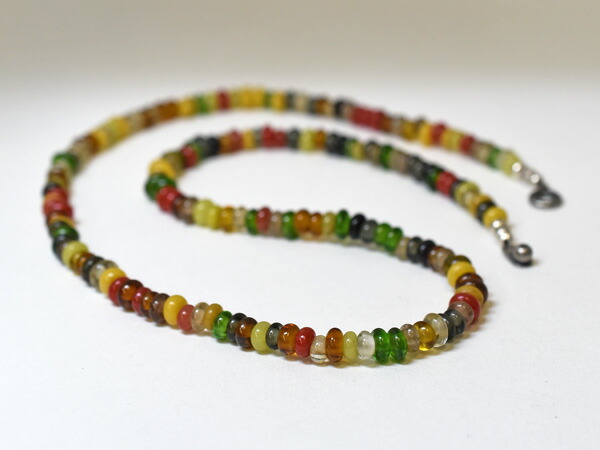 楽天市場】【1910】ジャワ島出土透明小粒ビーズのネックレス【とんぼ玉