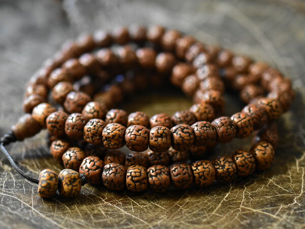 楽天市場】【2211】ネパール鳳眼菩提樹ビーズ一連ロングA(Φ14