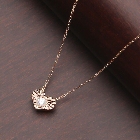 楽天市場】【10金】ダイヤモンドネックレス・スクエア・0.05ct・K10PG 