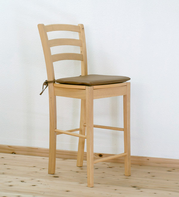 【楽天市場】【木製カウンターチェア/408/ナチュラル(ビーチ)色/シートクッション付】白木の木製ハイカウンターチェア/木製カウンター椅子