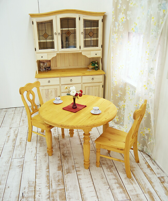 楽天市場】フレンチカントリーダイニングテーブル 丸テーブル 白 丸型