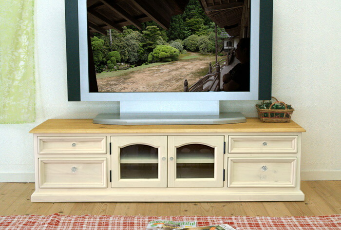 楽天市場】白いキャビネット 【フレンチカントリーパイン