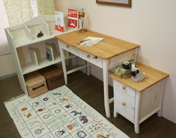 楽天市場】カントリー 学習デスク 無垢材デスク 天然木 パイン材デスク