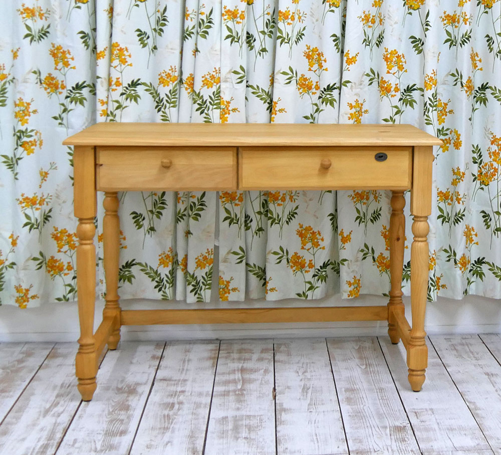 楽天市場】ナチュラルカントリー学習デスク 無垢木製パイン学習机