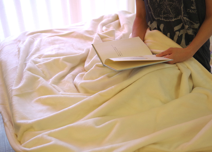 【快眠寝具/シルク製掛け毛布、絹毛布/シルク100％】布団用、シングルベッド用、絹毛布