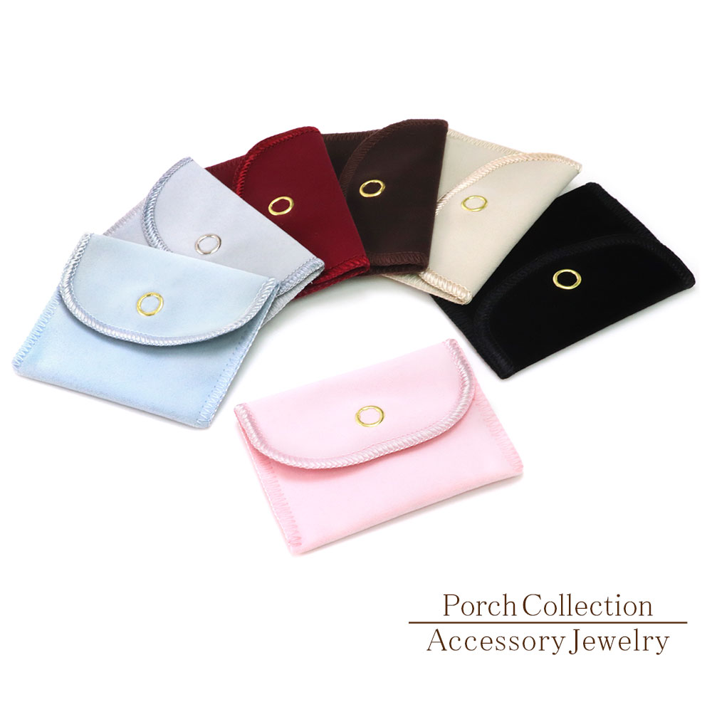 楽天市場】ジュエリーポーチ 巾着 大きい ブラック Lサイズ スウェード