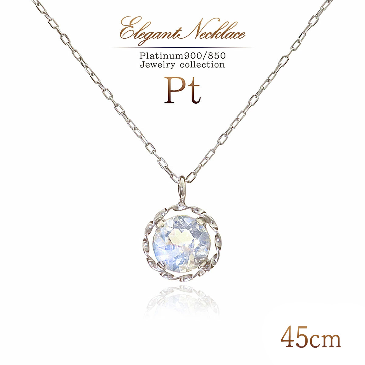 Nudie Diamond・5粒ネックレス[クリア]／シエナロゼ（SIENA ROSE）