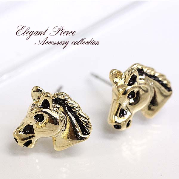 楽天市場】銀の駿馬 ホースピアス 片方販売 シルバー925 (馬、競馬