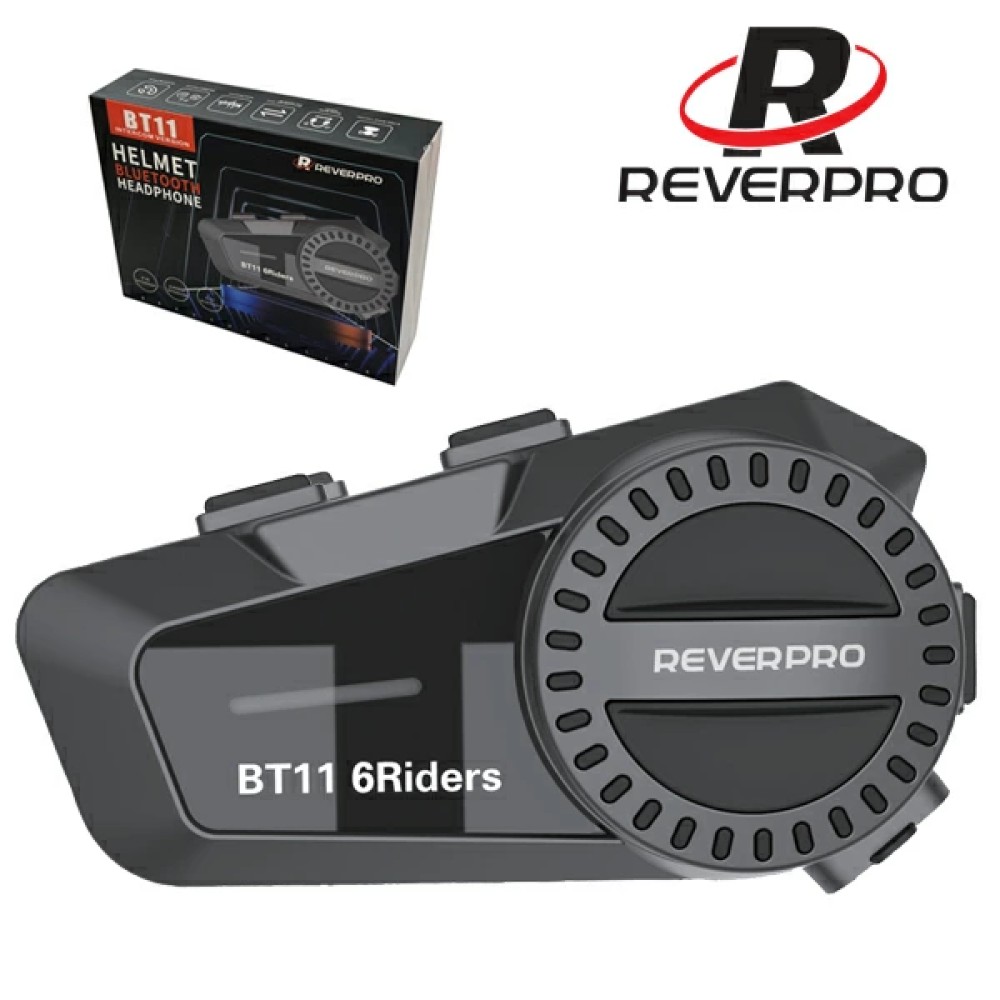 リヴェルプロ(REVERPRO) Bluetooth ブルートゥース インターコム バイク オートバイ用 インカム BT11 6人通話可能 インカム インターコム ヘッドフォン オーディオ iPhone android 通信機器 無線 会話