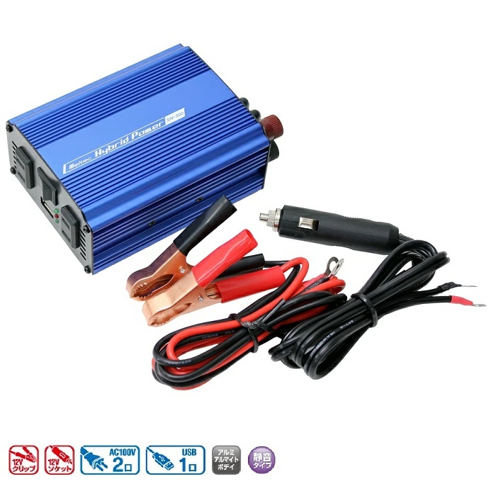 USB＆コンセント 12V 定格300W SIV-300 ACコンセント USBポート アクセサリーソケット スマホ 充電 ノートパソコン モバイル機器