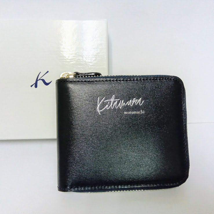 未使用 Kitamura キタムラ　レザー ミニ財布 財布 二つ折り 小銭入れ メンズ レディース ブランド おしゃれ