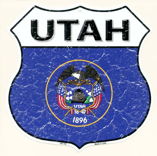 【楽天市場】ユタ州 UTAH 標識型 州旗柄 アメリカンブリキ看板 アメリカ ブリキ看板 アメリカン雑貨 アメリカ雑貨 サインプレート サイン