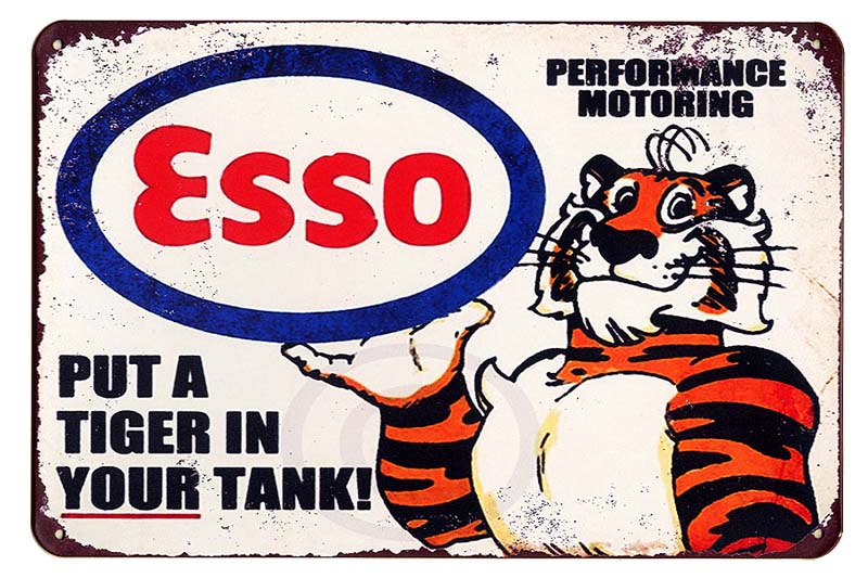 ESSO（エッソ） 看板｜30インチ/約76cm、推定1962年製｜メタルサイン ESSO（エッソ） 看板｜30インチ/約76cm、推定1962年製｜メタルサイン