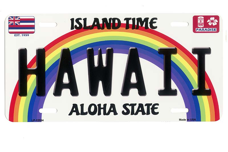 ハワイ Hawaii ライセンスプレート アメリカン雑貨 アメリカ ハワイアン ハワイ ハワイ州 雑貨 サインプレート サインボード ティンサイン メタルプレート おしゃれ カフェ バー 店舗 ガレージ インテリア ブリキ 看板 Marcsdesign Com