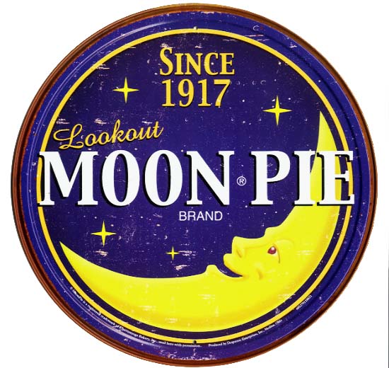 ムーンパイ ロゴマーク レトロ調 ラウンド 円形 Moon Pie アメリカンブリキ看板 アメリカ ブリキ看板 アメリカン雑貨 アメリカ雑貨 サインプレート ティンサイン メタルプレート ポスター おしゃれ カフェ バー 店舗 インテリア 看板 Educaps Com Br