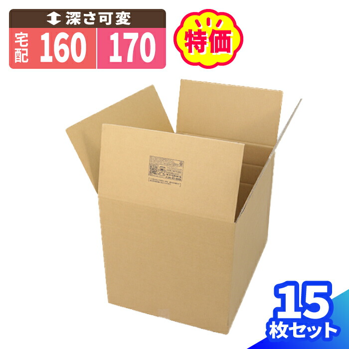 楽天市場】ダンボール 160サイズ 20枚 広告入 (639×489×431〜235