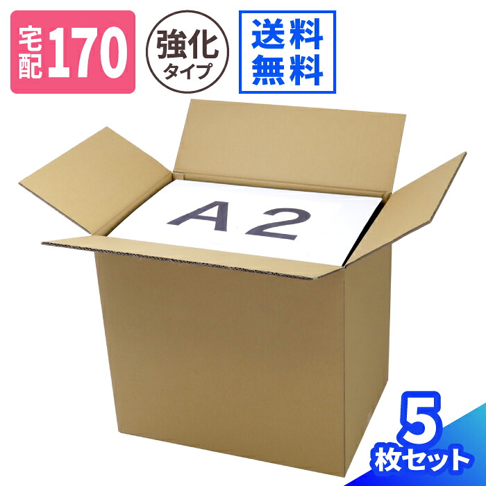 ダンボール 170サイズ 5枚 (650×500×500) 段ボール 宅配170 箱 170 ダンボール箱 段ボール箱 梱包用 梱包資材 梱包材 梱包 ゆうパック 宅配箱 ヤマト 宅急便 ヤマト運輸 佐川 A2サイズ 宅配 引越し ボックス 大型 大きい 特大 A2 ゆうパック最大 (0905)|アースダンボール店