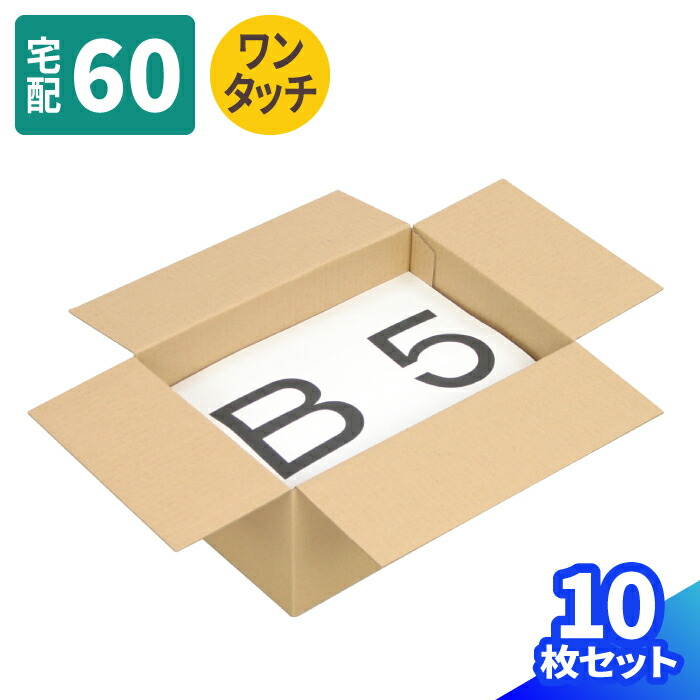 100個・60サイズ SK-161 60ワンタッチ宅配箱 90H 295×195×H90mm ギフト箱 段ボール 宅配箱　100個入（個人宅 別途送料） 梱包資材 ワンタッチ式 段ボール箱 宅配60サイズ 5枚組