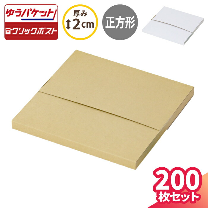 【新品未開封　ダンボール発送】コイケ17MM 楽天市場】正方形 ゆうパケット ダンボール 3cm 200枚 (240×240