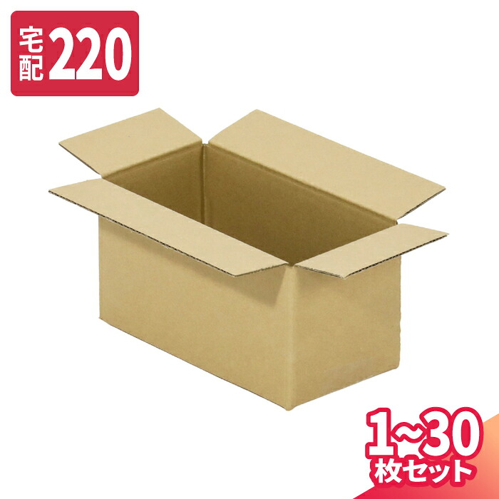 ダンボール 220サイズ 1枚～30枚 (900&times;450&times;600) 宅配220サイズ 段ボール 段ボール箱 梱包資材 梱包材 梱包 箱 宅配箱 佐川 宅配 高強度 強い (8310)｜アースダンボール店 8,190円