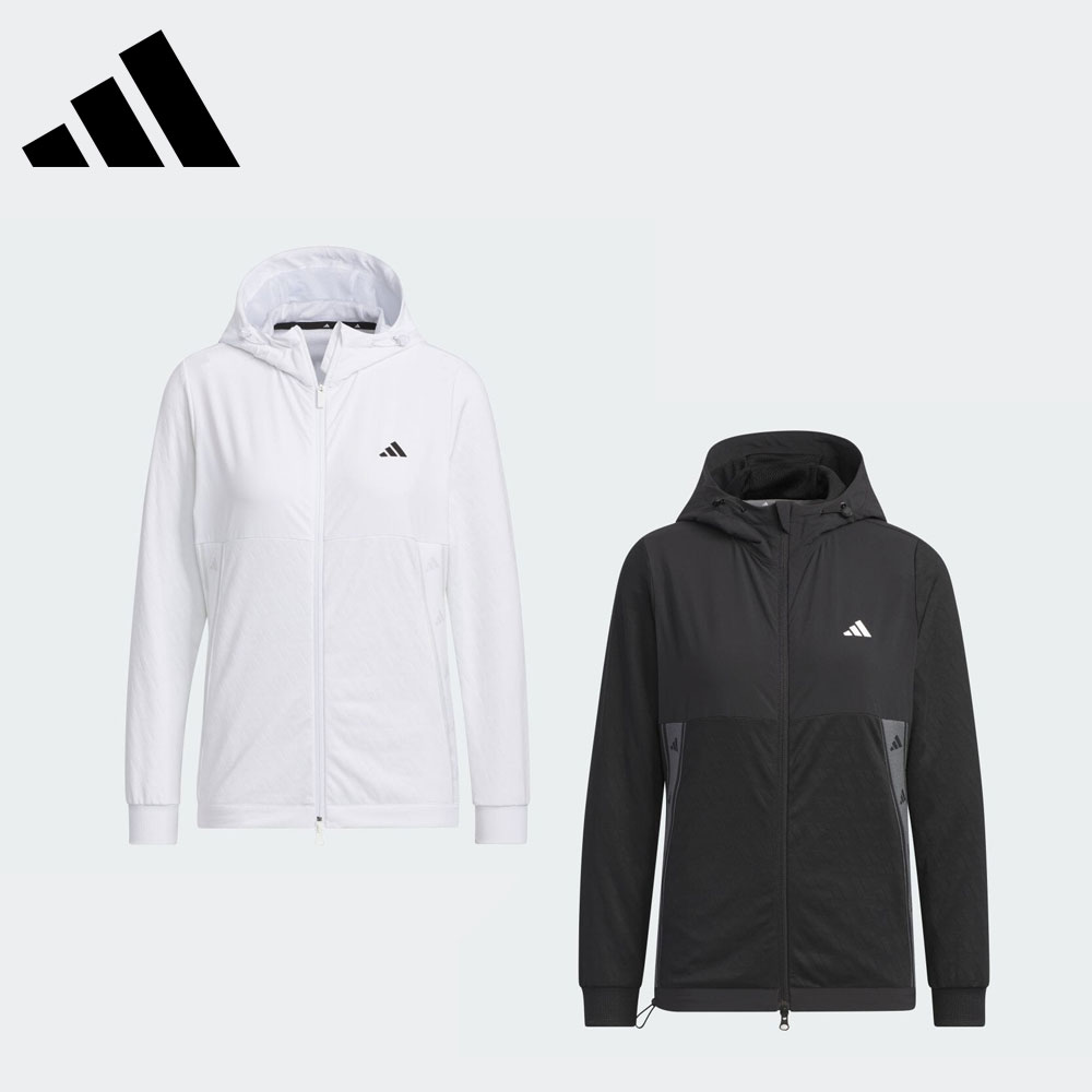 楽天市場】【セール】adidas アディダス レディース ゴルフウェア フーディー エンボスプリント ダンボールニット 長袖フーディー MKS39  23FW 秋冬 レギュラーフィット フード付き 身頃と共布のカフと裾 : ベストスポーツ