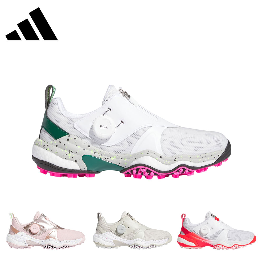 adidas アディダス レディース ゴルフ 靴 くつ シューズ ウィメンズ コードカオス 25 ボア NKZ95 25SS 秋冬 防水ファスナー構造 レギュラーフィット マルチレイヤー防水ニットアッパー 直足BOAラップ ソックライナー