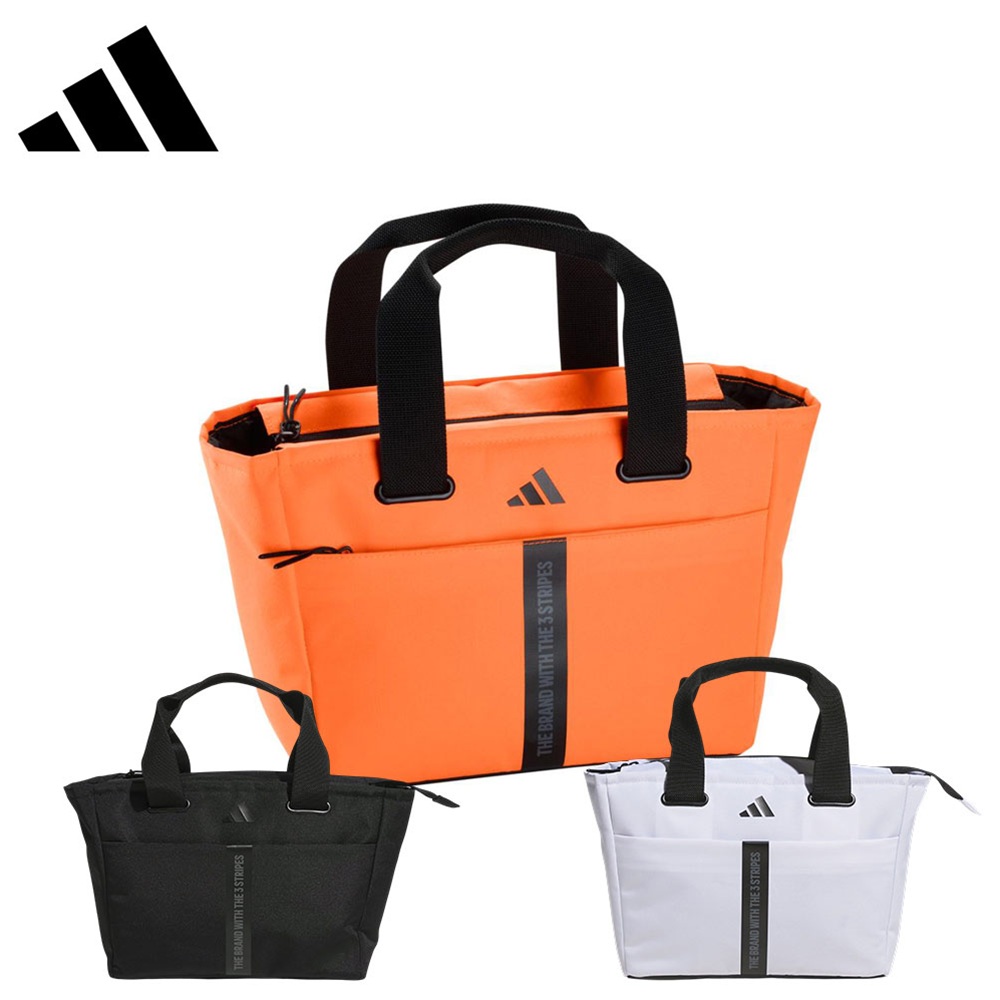 adidas アディダス メンズ ゴルフ ラウンドバッグ ゴルフカート トートバッグ HM560 26SS 春夏 プレーンウィーブ生地 調節可能ストラップ ポケット付き 機能性 デザイン性 耐久性 軽量感 ポリエステル ブラック ホワイト ルシッドオレンジ