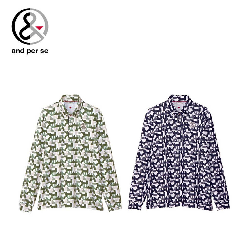 楽天市場】and per se アンパスィ メンズ ゴルフウェア シャツ プリン