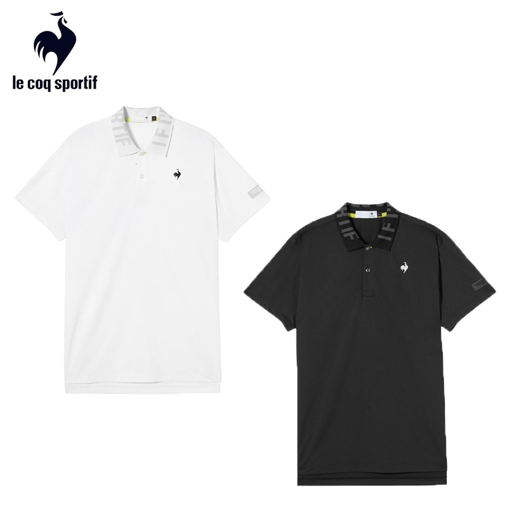 le coq sportif ルコックスポルティフ メンズ ゴルフウェア シャツ 武井壮 監修 ストレスマッピング襟ロゴ半袖シャツ LG6SHSA0M 26SS 春夏 吸汗速乾 ストレッチ UV CUT UPF50 遮熱 MOTION 立体カッティング3D/Sunscreen NIR