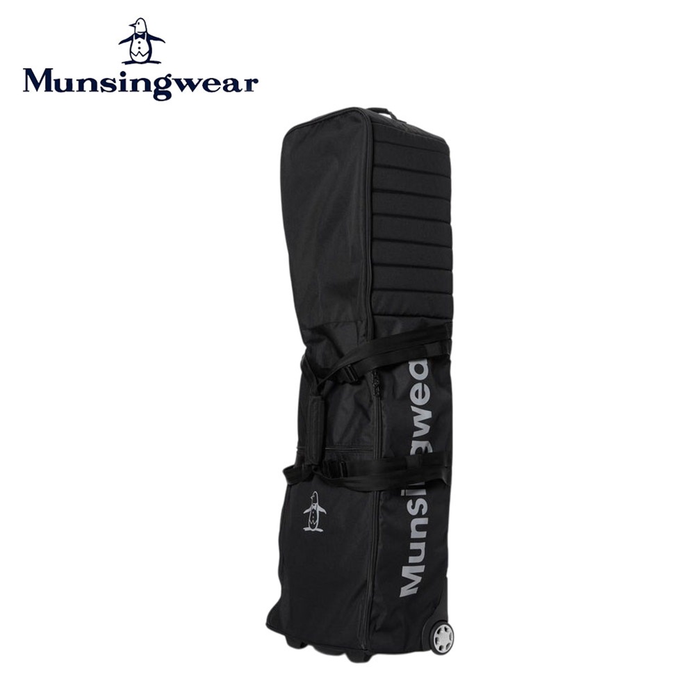 Munsingwear マンシングウェア ユニセックス ゴルフ ゴルフバッグカバー キャスター付トラベルカバー MG6SBZ71M 26SS 春夏 キャスタータイプ リトルピート リトルピート ブランドロゴ シンプルデザイン 快適性 ポリエステル 合成皮革 ブラック