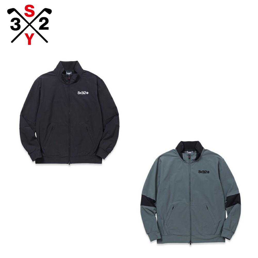 SY32 by SWEETYEARS エスワイサーティトゥバイスィートイヤーズ メンズ ゴルフウェア ジャケット STORM FLEECE ZIP UP JK SYG-24A048 24FW 秋冬 防寒 ストレッチ性 防風 撥水性 保温性 汎用性 起毛 撥水 蓄熱 チャコール ナイロン ポリウレタン