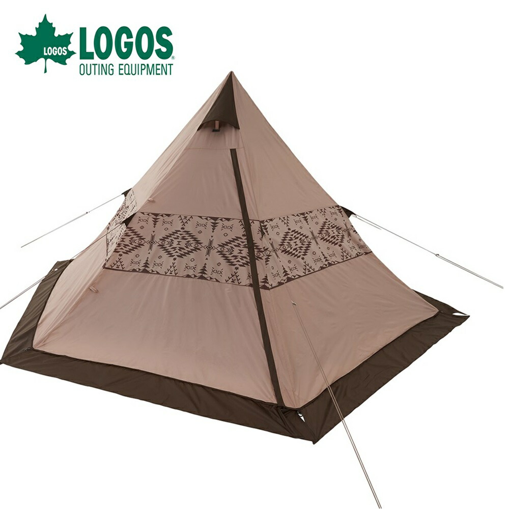 LOGOS ロゴス アウトドア テント LOGOS LAND Tepee 350 71901000 キャンプ BBQ 難燃性バルキーポリ スチール ポリタフタ ポリオックス デビルブロック｜ベストスポーツ