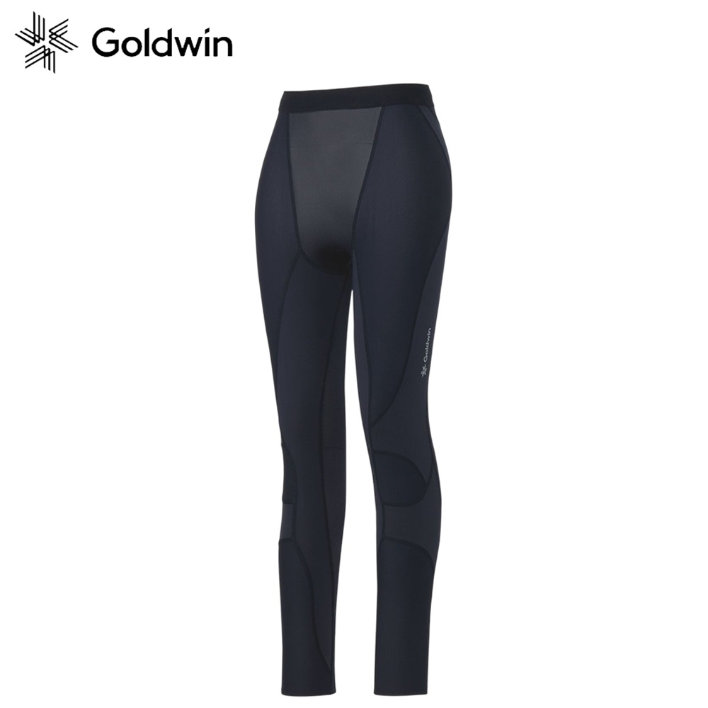Goldwin ゴールドウイン C3fit シースリーフィット レディース スポーツ インナー インパクトブリーズロングタイツ GCW15153 通気性 ドライメッシュ 快適性 上下左右サポート機能 お洒落デザイン 機能性 汎用性 ナイロン ポリウレタン ポリエステル ブラック｜ベストスポーツ