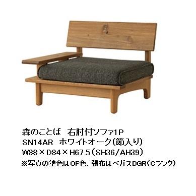楽天市場】【開梱設置送料無料】10年保証飛騨産業製 片肘付ソファ2P森