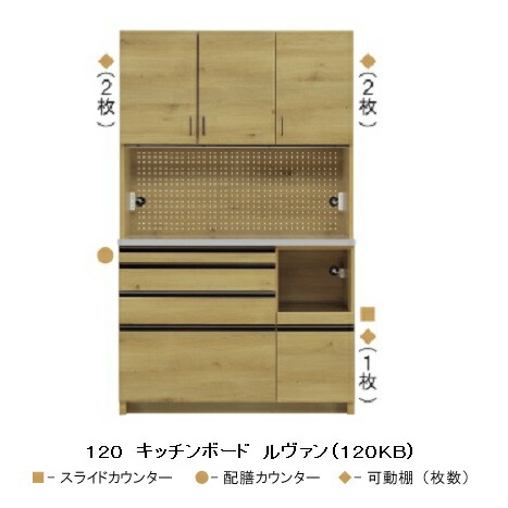 シギまっ盛り調度品製 １２０ＫＢ ルヴァン 境界線の外側材：オーク材柄強化因子紙横ずっぽう・室内装飾：オーク材柄厚地の外套紙配膳カウンタ付型板ガラス、ダンバー丁番やとい入れる開梱築き上げる貨物輸送無料(北海道・沖縄・離島は除く)