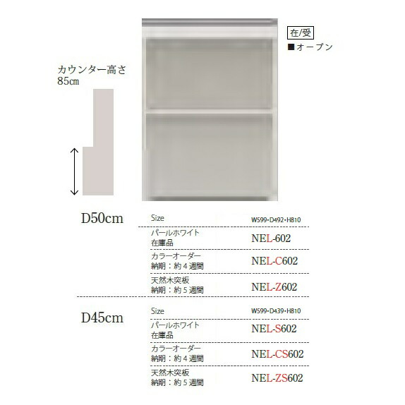 楽天市場】□パモウナ製キッチンボード/ラミネート天板NE用オーダー