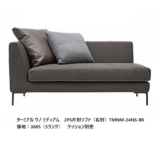 [開梱設置送料無料] エスティック フォルマックス formaxターミナルウノ ミディアム 2PS片肘ソファ TMNM-24NS/25NS左右肘あり張地布：7ランク88色/革：2ランク15色脚：9色対応布カバーリング開梱設置送料無料 (沖縄・北海道・離島は除く)
