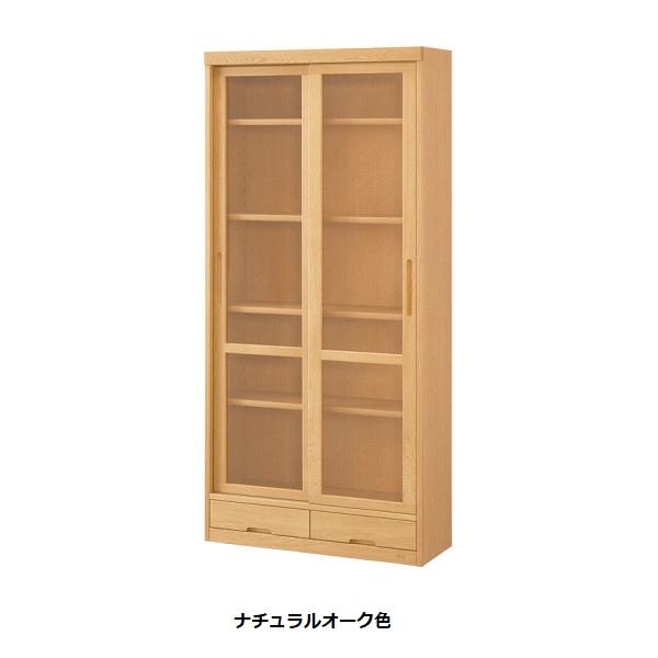 【開梱設置送料無料】純国産品 浜本工芸 引き戸タイプNo.8600 書棚G(W85)素材:ナラ材塗色:3色対応(NA/DA/CA)受注生産開梱設置送料無料北海道・沖縄・離島は見積もり|F-ROOM