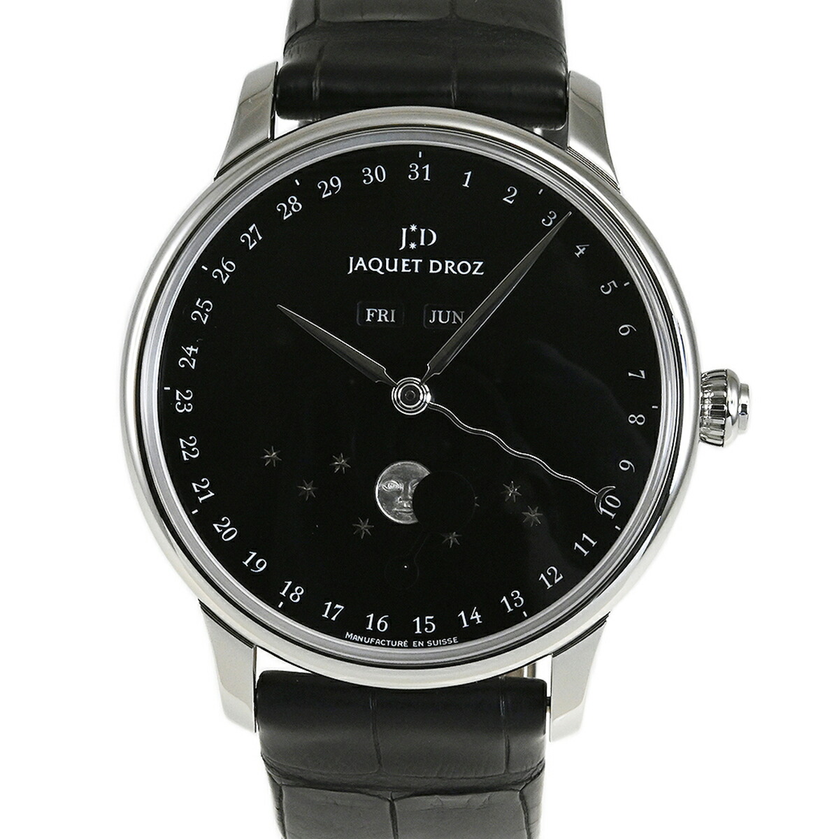 【中古】JAQUET DROZ ジャケ・ドロー エクリプス オニキス J01263027【その他のブランド】