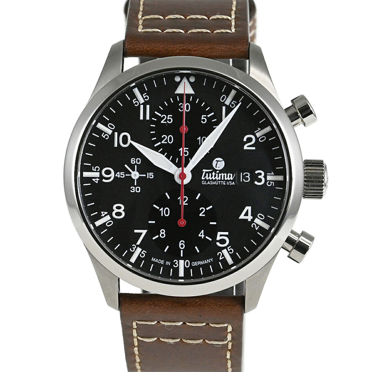 【中古】TUTIMA GLASHUTTE チュチマ グラスヒュッテ フリーガー レガシー T5 クロノグラフ 6405-01【その他のブランド】