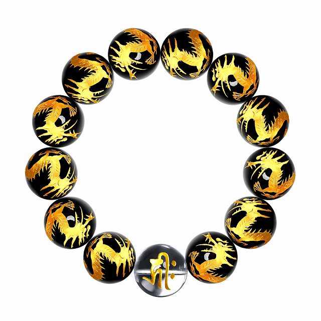 定形外郵便送料無料 数珠 ブレスレット オラオラ系 数珠ブレスレット ヤクザ ヤンキー 超極太18mm クロス 金龍オニキス 梵字水晶 彫刻 楽ギフ_包装 紳士 Men's メンズ ファッション アクセサリー ちょいワル 悪羅悪羅系