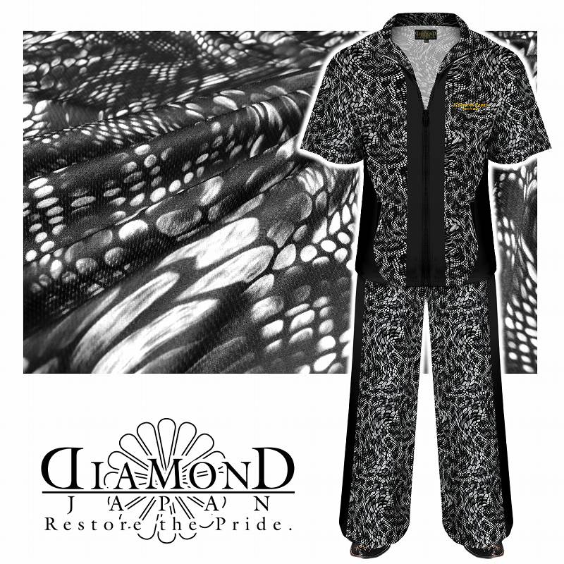 大人も着やすいシンプルファッション 悪羅悪羅 オラオラ ヤンキー ヤクザ 黒 ジャージ セットアップ 半袖 蛇総柄 刺繍入り オラオラ系 ファッション メンズ 夏物 派手 Dj 140 服 上下 Dj Se140 Goldfield In