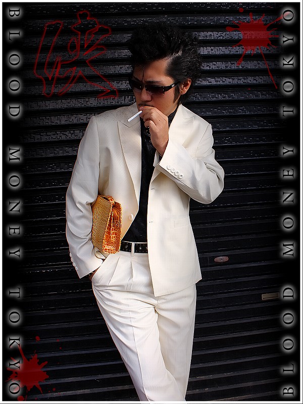 細幅ストライプシングルスーツ 白 服 オラオラ系 悪羅悪羅系 ヤクザ ヤンキー チョイ悪 チョイワル 派手 メンズ ファッション Centralelectricals Com