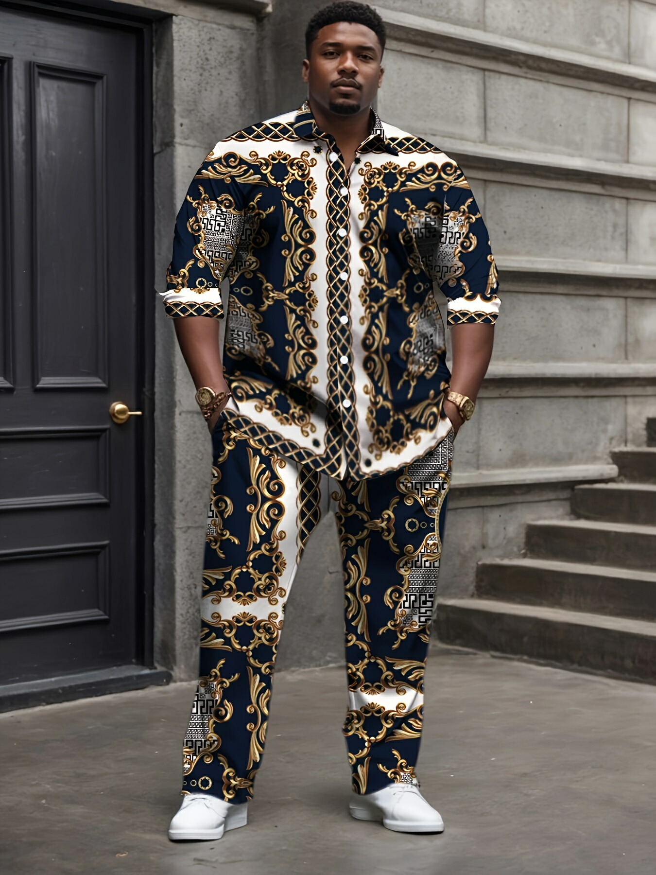 楽天市場】スカル柄 長袖セットアップ 016 上下セット ヤクザ ヤンキー