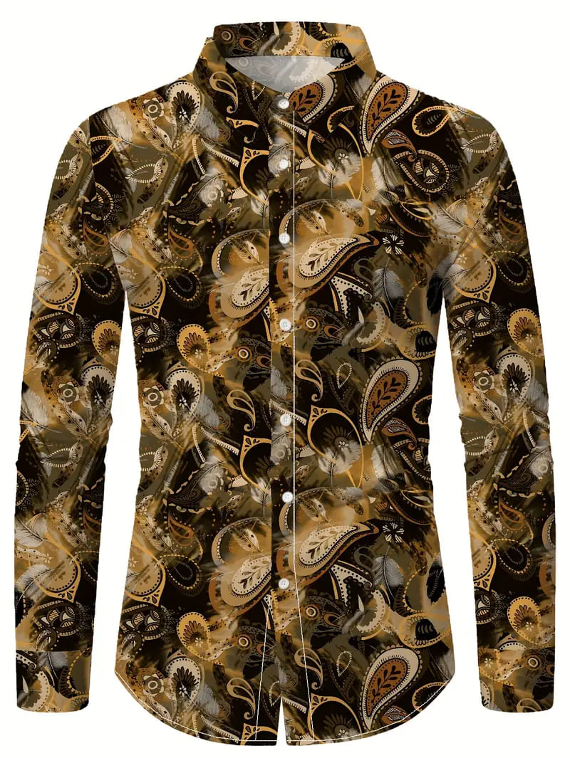 楽天市場】波柄 長袖シャツ 233 黒 シンプル 総柄 ドレスシャツ Y