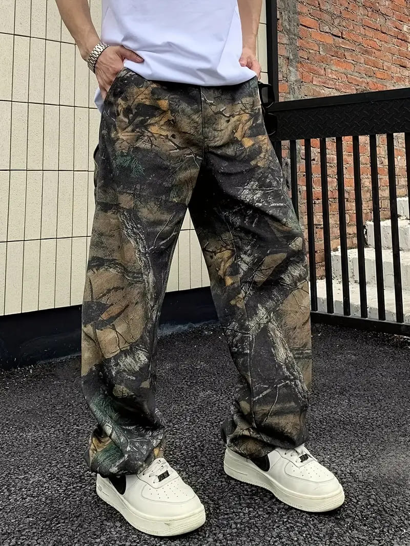 楽天市場】超ワイドパンツ カーゴパンツ ジーンズ 019 ダメージ加工風