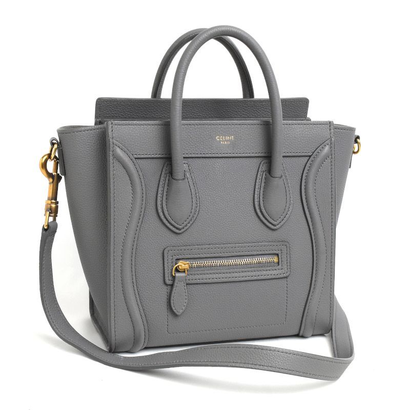 【最終値下】セリーヌ ラゲージ ナノ ドラムドカーフ 2way ハンドバッグ 楽天市場】CELINE セリーヌ ラゲージ ナノショッパー 2WAY