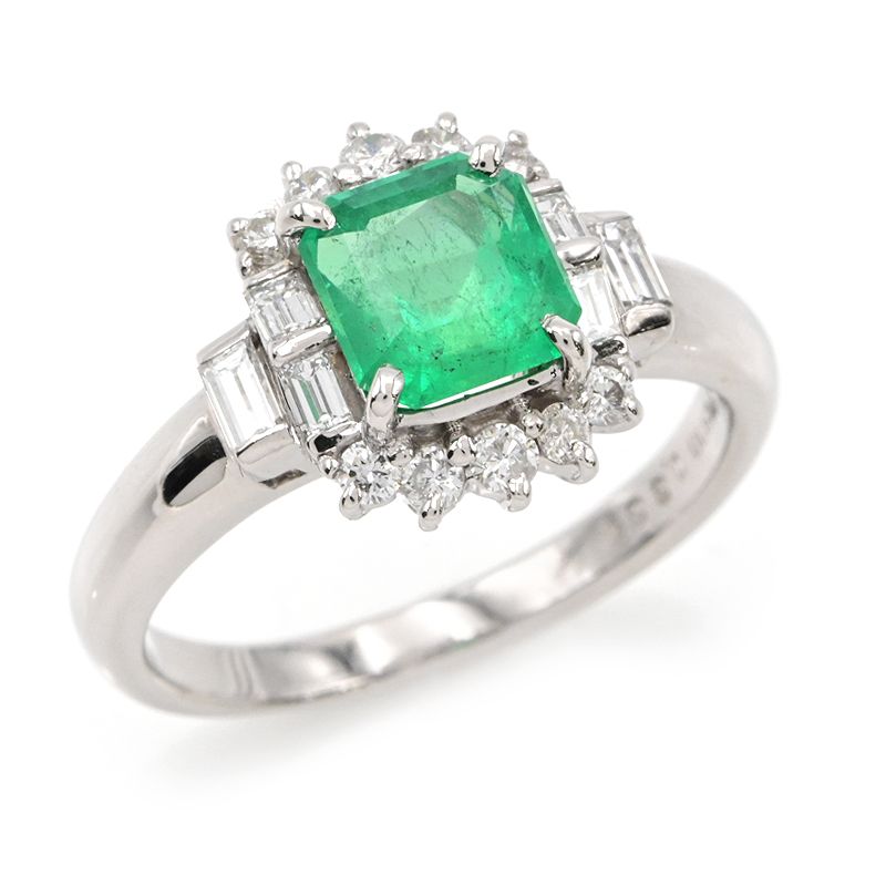 エメラルドリング　サイズ約13号 エメラルド0.65ct 楽天市場】エメラルド 0.65ct リング 12.5号 PT900 (Pm