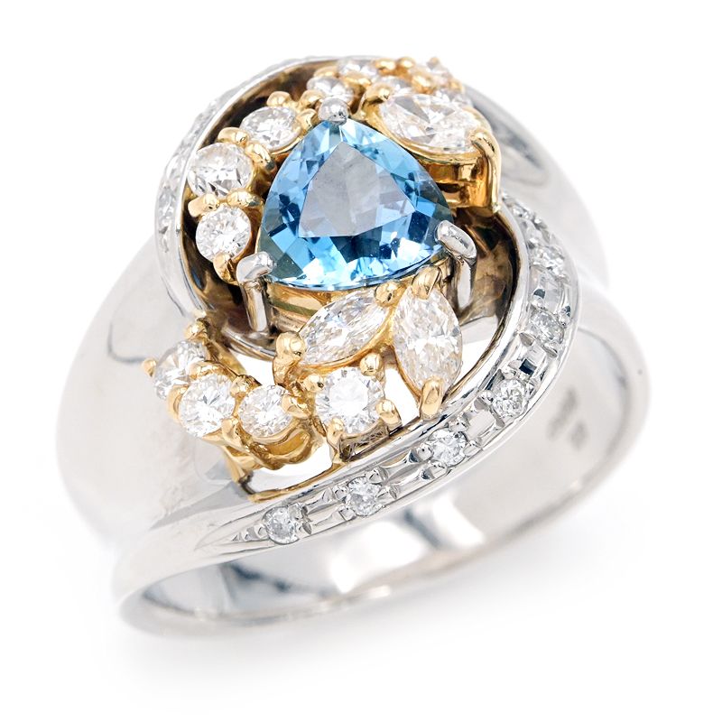 楽天市場】アクアマリン 5.51ct リング 11.5号 PT900 プラチナ