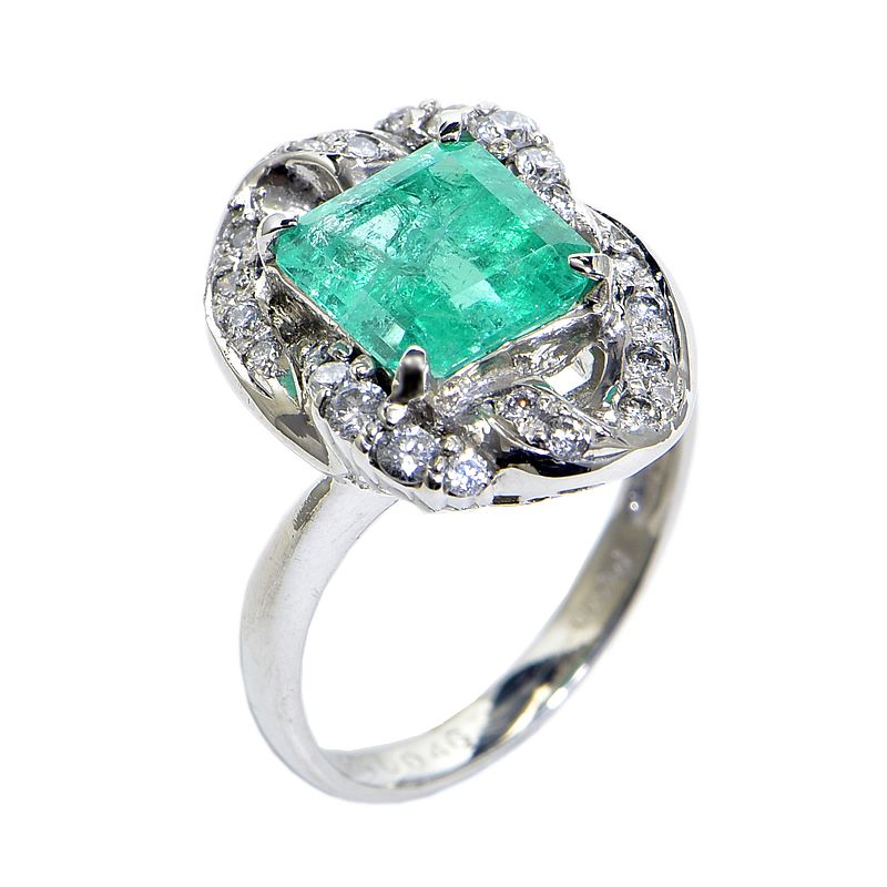 再結晶エメラルド　リング 楽天市場】[返品OK] 京セラ クレサンベール 0.37ct再結晶エメラルド